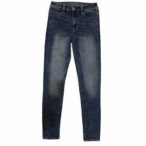 American Eagle Hi Rise Jeans Jeggings Medium Wash